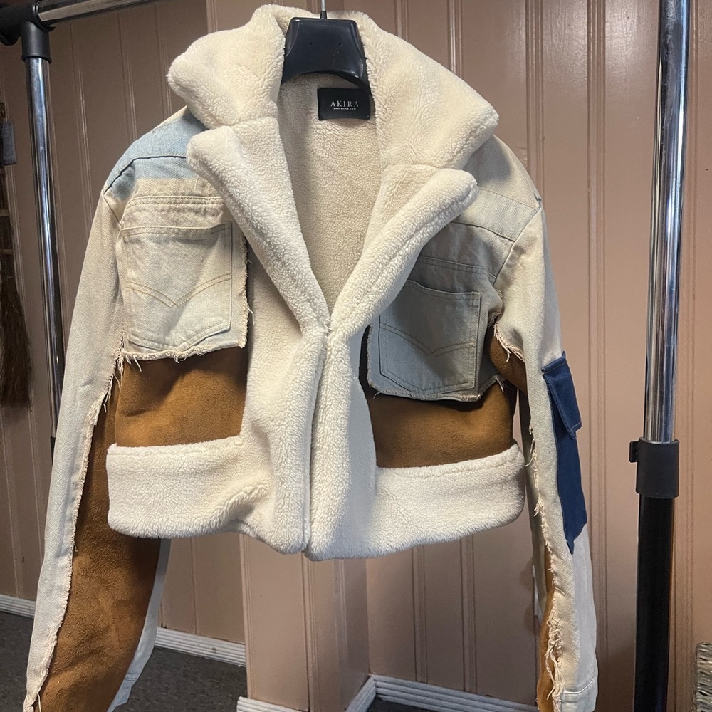 Women's Cozy Patchwork Teddy Jacket - image 1